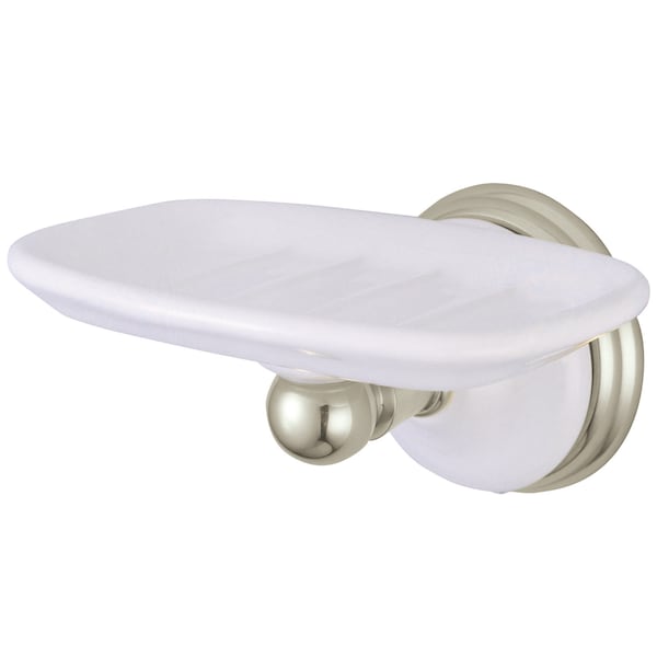 Victorian Wall-Mount Soap Dish, Brushed Nickel